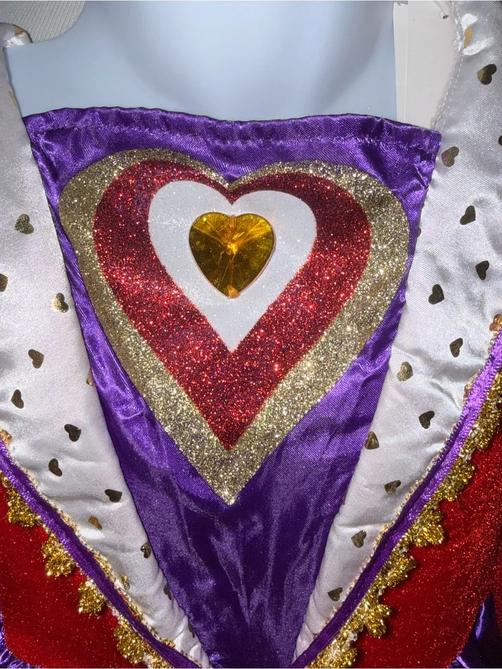 Kids Royal Heart Princess Costume - Purple & Red